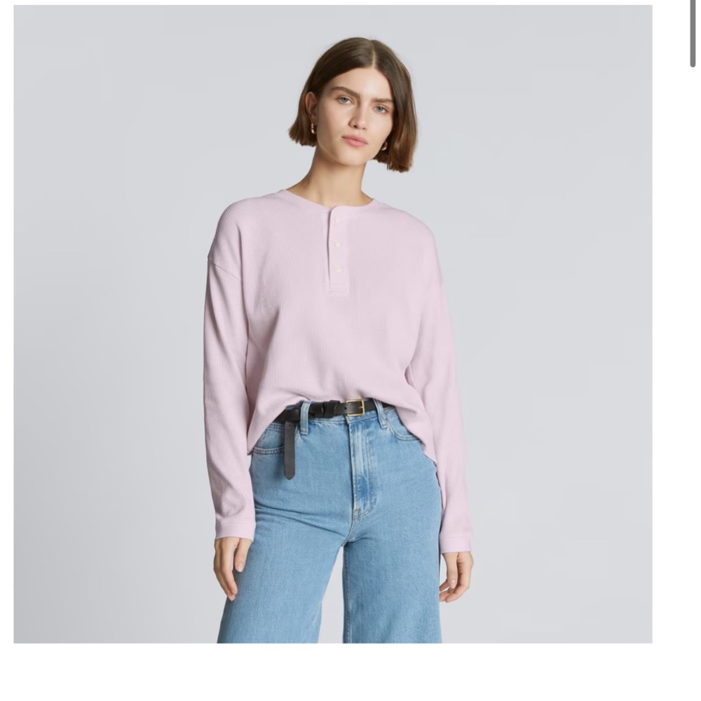 Everlane light pink Henley